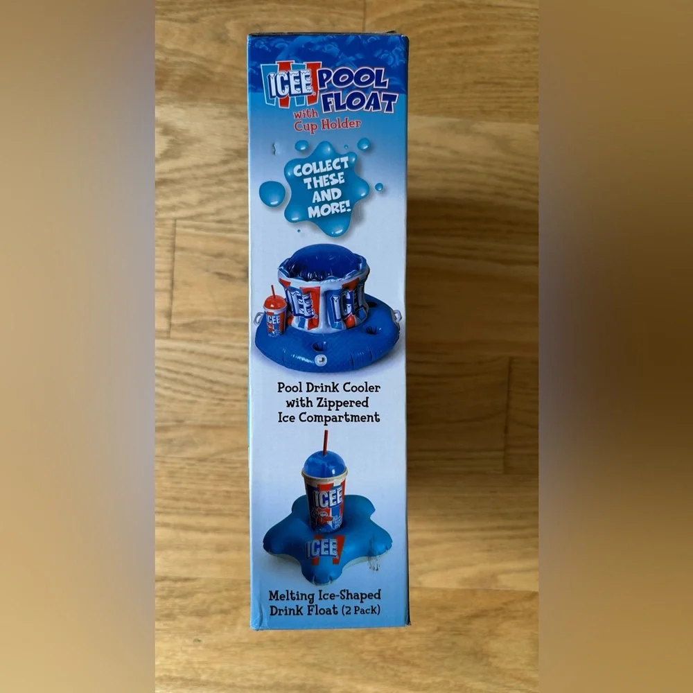 ICEE Pool Float Inflatable Slushie Cup - Lounger 72x36 Cup Holder New Open Box - Picture 4 of 8